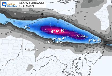 Pennsylvania Snow Winning Totals And Best Model Forecast To Help With ...