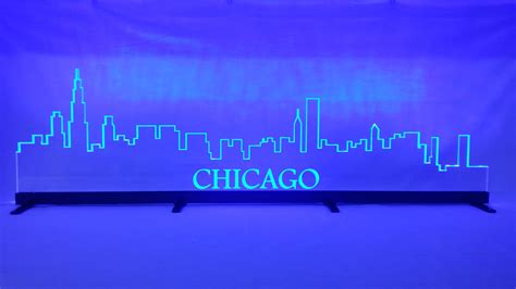 32" Chicago Skyline LED Display – Laseriffic