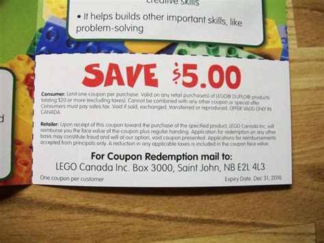 $5.00 off LEGO Coupons