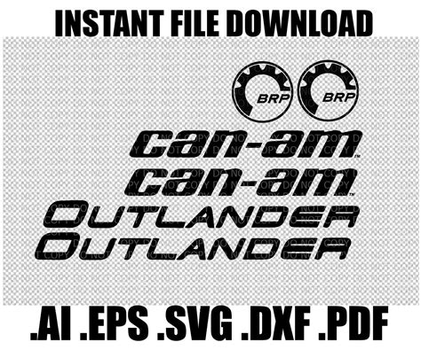 Can Am Outlander BRP Digital Svg Dxf Eps Pdf Vector File | Etsy