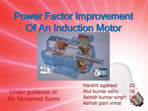 Power factor improvement of an induction motor