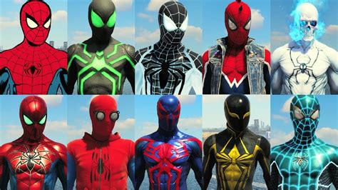 All Suits in Spider-Man PS4 - YouTube