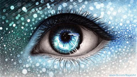 Blue eye drawing by BajanArt