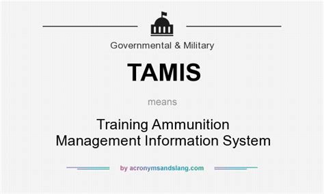 TAMIS - Training Ammunition Management Information System in ...