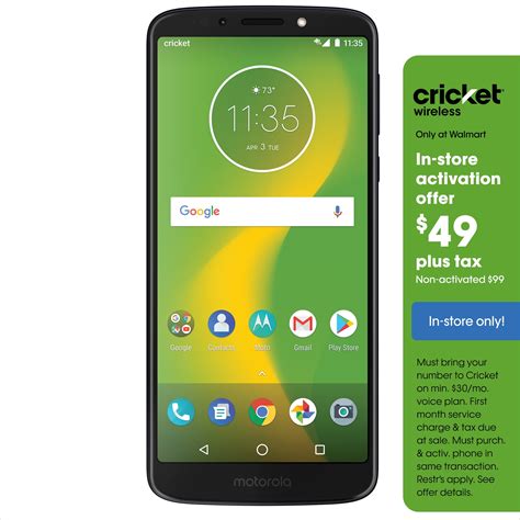 Cricket Wireless Motorola Moto G6 Forge 16GB Prepaid Smartphone, Deep ...