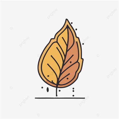 An Orange Leaf Leaves Free Vector, A Lineal Icon Depicting Free Fall ...