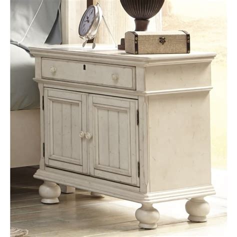 Shop Laguna Antique White 2-door Nightstand by Greyson Living - Free ...