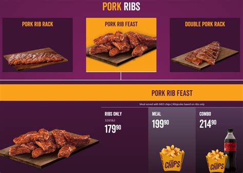 Steers Menu Prices South Africa - Burgers, Grills & Ribs