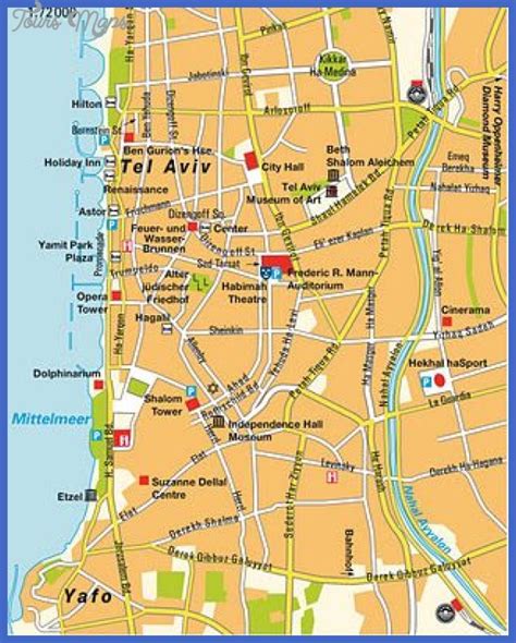 Tel Aviv Map - ToursMaps.com