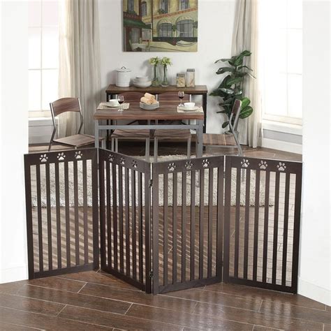 UniPaws - Paw Deco 36" Tall Dog Gate | Wooden pet gate, Freestanding dog gate, Dog gate