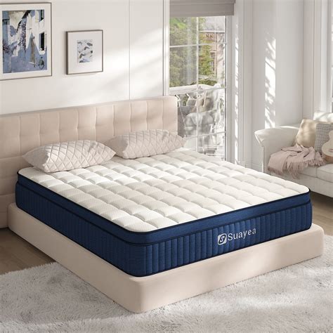 SUAYEA King Mattress, 14 Inch King Size Mattress in a Box, Hybrid ...