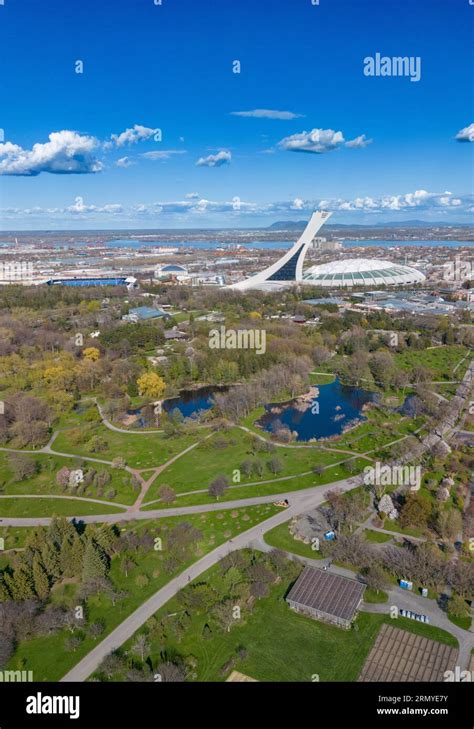 Aerial view of Montreal from Botanical garden Stock Photo - Alamy