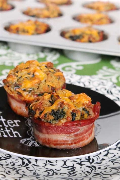 Bacon Wrapped Breakfast Casserole Muffins | The Spiffy Cookie