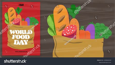 World Food Day Poster Design Stock Vector (Royalty Free) 2199002039 | Shutterstock