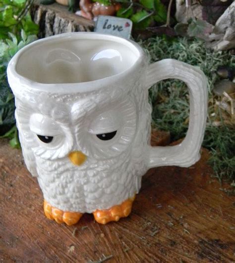 Ceramic White OWL Mug or cup Glazed ceramic Vintage | Etsy | Owl mug, Ceramic owl, Ceramics