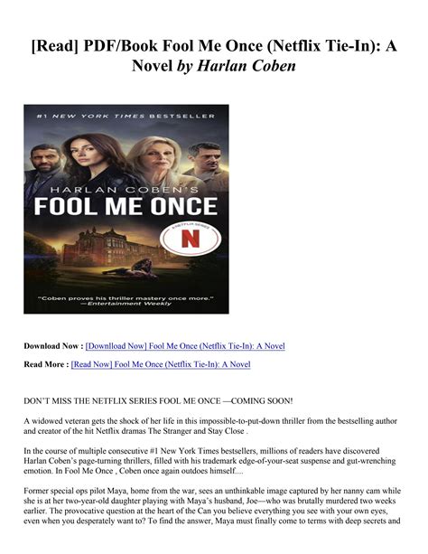 [PDF Download] Fool Me Once (Netflix Tie-In): A Novel By Harlan Coben ...