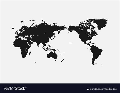 Flat world map for interior design advertising Vector Image