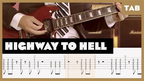 AC/DC - Highway to Hell - Guitar Tab | Lesson | Cover | Tutorial - YouTube