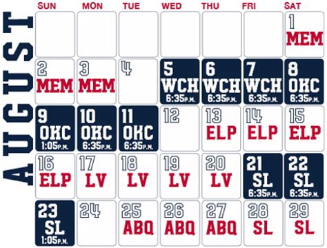 Reno Aces Baseball Game Schedule - August, 2020