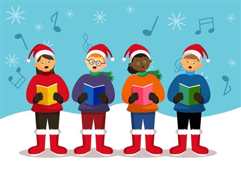 Children sing Christmas carols vector illustration 12676161 Vector Art at Vecteezy