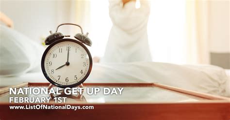 NATIONAL GET UP DAY - List Of National Days