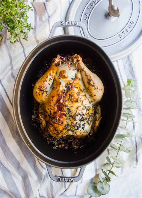 Roasted Chicken Stuffed with Wild Rice • The Heirloom Pantry