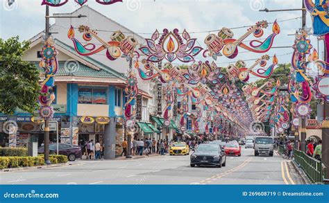 Street of Little India, Singapore, during the Deepavali Festival Editorial Stock Image - Image ...