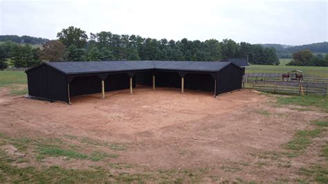 L-Shaped Barn with 10 Lean-To -- Reistertown, MD | J&N Structures