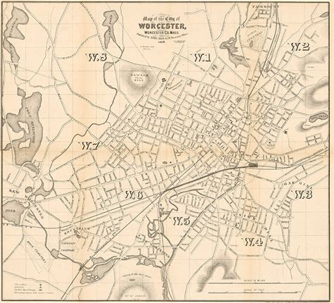 1878 Map of Worcester Worcester County Mass - Etsy