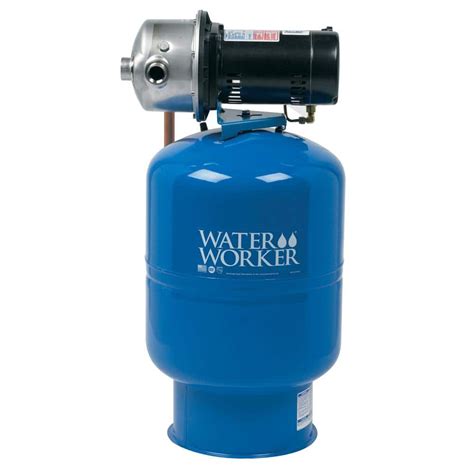 Water Worker City Water Pressure Booster System with 14 Gal. Well Tank, 1/2 HP Pump and Digital ...