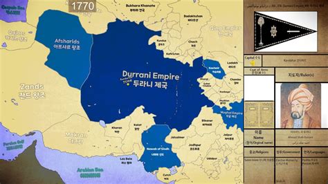 두라니 제국 The History of Durrani Empire (1747~1842) Every Year - YouTube