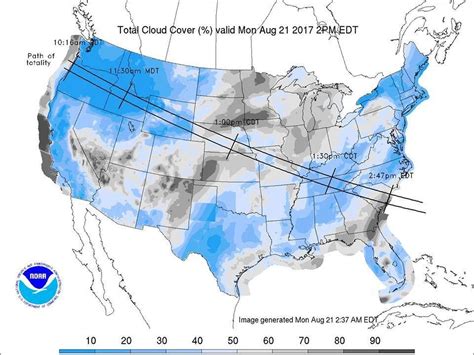 Solar eclipse weather update: Latest cloud cover map for today's ...