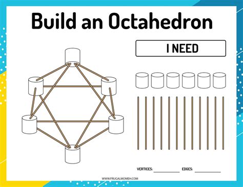 Free Marshmallow and Toothpick 3D Shape Worksheets - Frugal Mom Eh!