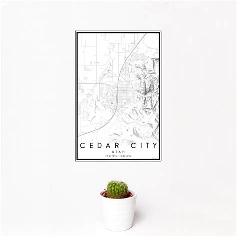 Cedar City - Utah Map Print in Classic — JACE Maps