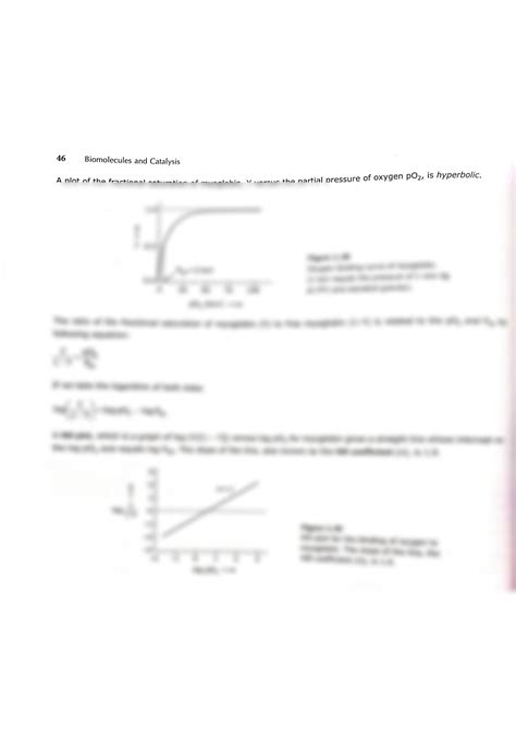 SOLUTION: Oxygen binding curve of myoglobin - Studypool