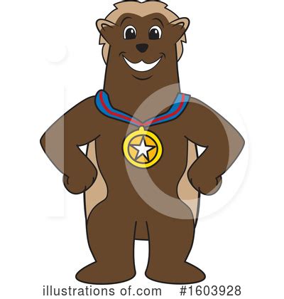 Wolverine Mascot Clipart #1603900 - Illustration by Toons4Biz