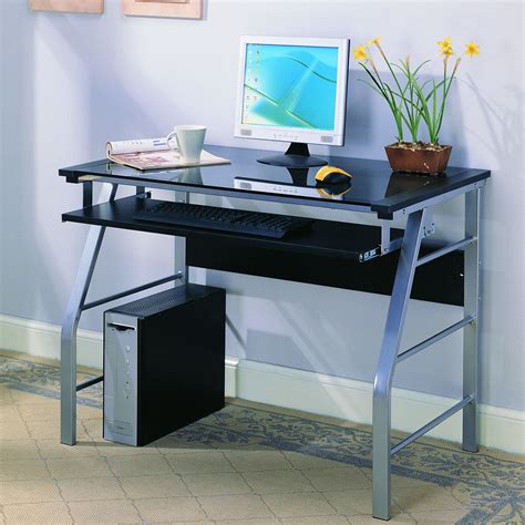 InRoom Designs Computer Desk with Tempered Glass | Home office ...