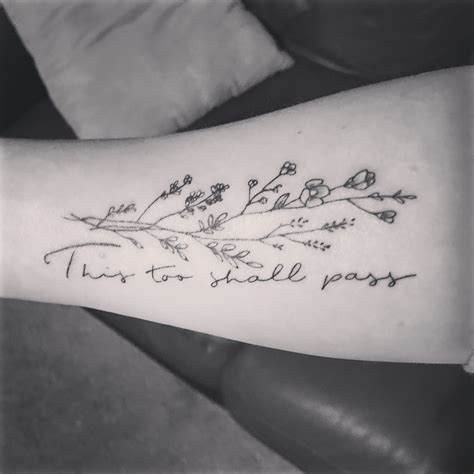 New ink. This too shall pass tattoo. Wild flower tattoo. | Wildflower ...