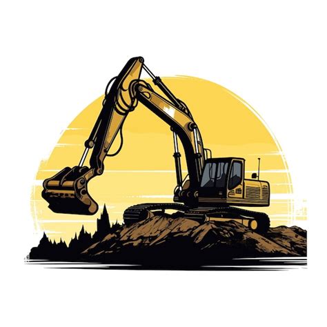 Premium Vector | Excavator silhouette vector