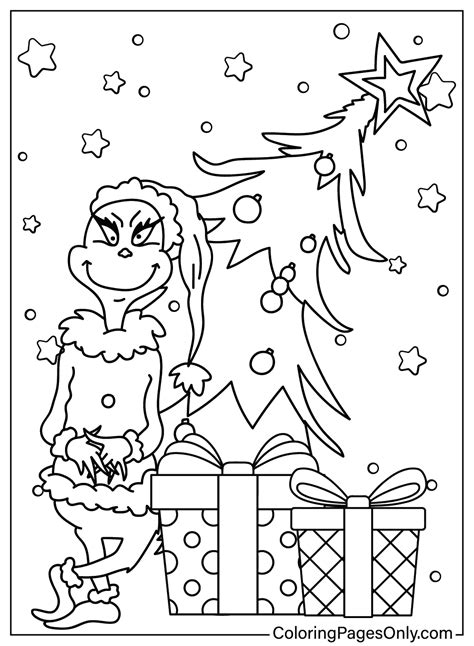 Grinch Coloring Page to Printable - Free Printable Coloring Pages