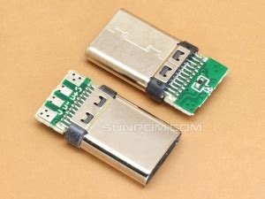 USB Type-C Male Connector [6513] : Sunrom Electronics