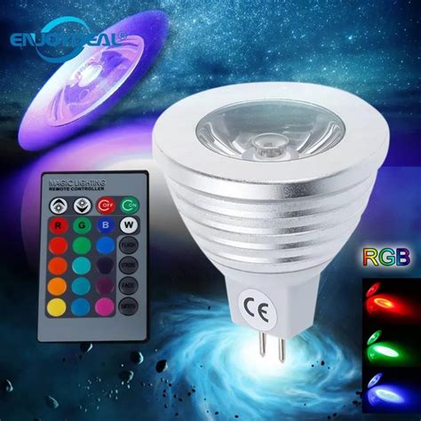 MR16 3W RGB LED Light Spot Light Bulb 16 Color Changing Wireless IR Remote Control LED Spotlight ...