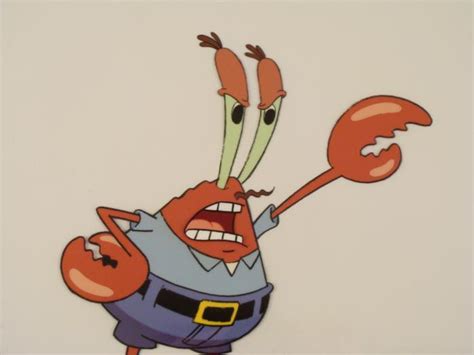 Original Krab Cel Mr Angry Animation SpongeBob Art