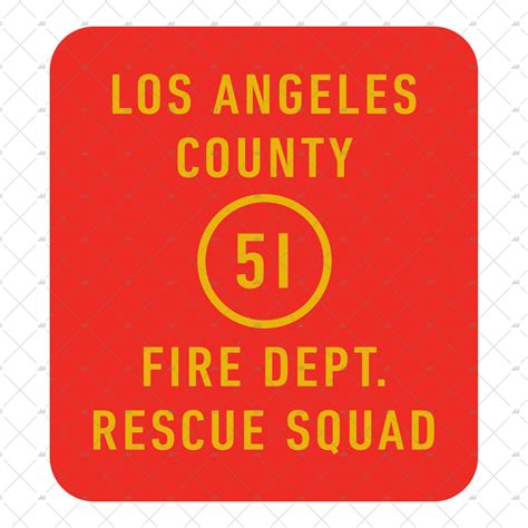 Emergency - Los Angeles County Fire Dept. Squad 51 - Sticker – m00nshot