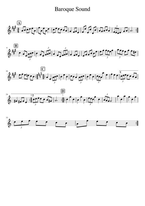 Baroque Sound Sheet music for Piano (Solo) | Musescore.com