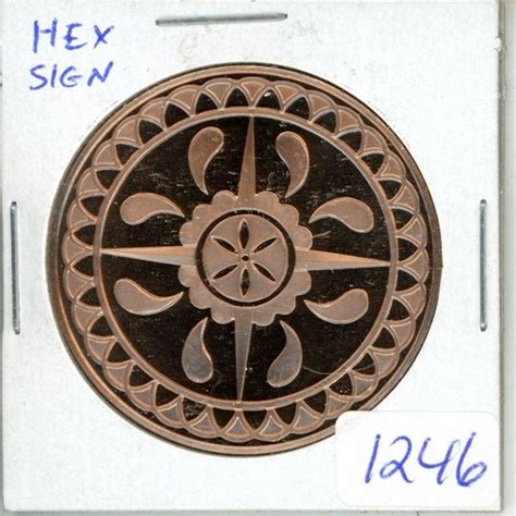 The Hex Sign bronze medal. Displayed on Pennsylvania Dutch barns ...