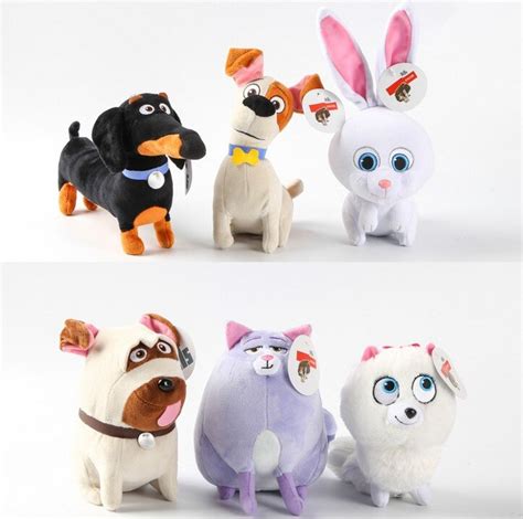 6pcs 18cm Movie The Secret Life Plush Toy Pets Of Max Snowball Gidget ...