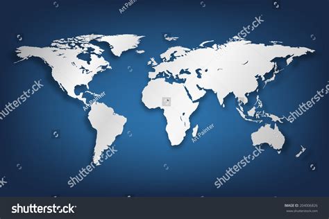 Vector World Map Illustration On Colorful Stock Vector (Royalty Free ...