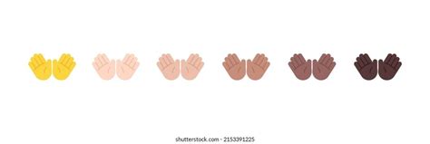 All Skin Tones Raised Back Hand Stock Vector (Royalty Free) 2149826211 ...