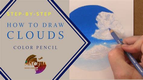 how to draw clouds with colored pencils - snowdigitalarttutorial